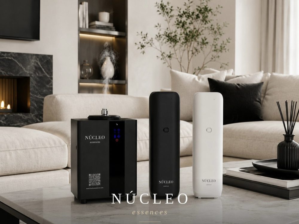 Difusores profesionales NÚCLEO essences en una sala